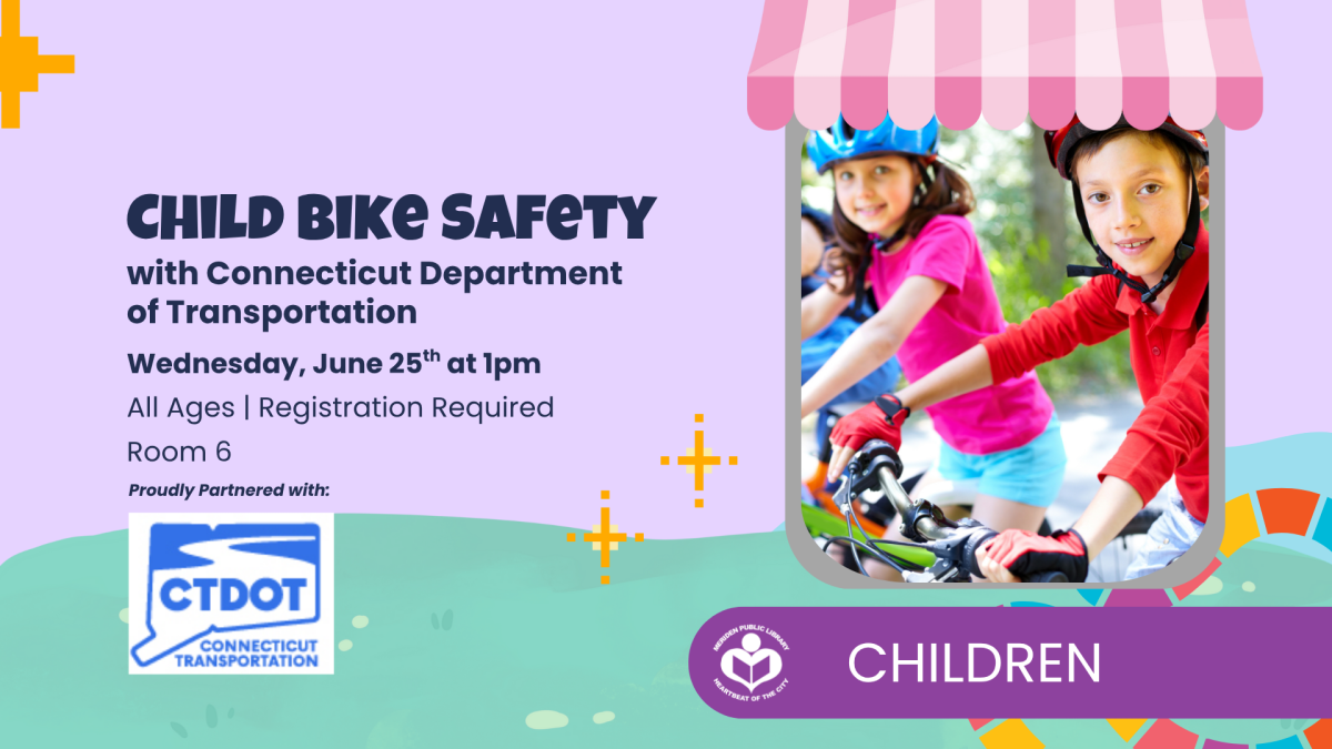 Kids riding bikes to right of verbiage 