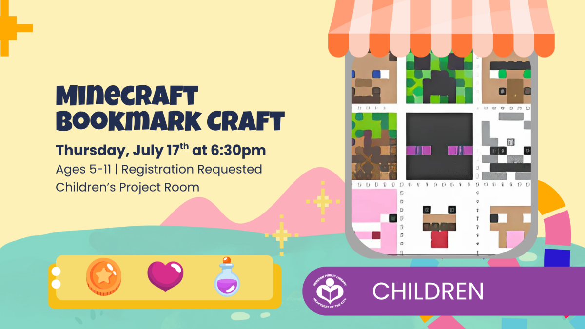 Minecraft bookmark craft to right of verbiage 