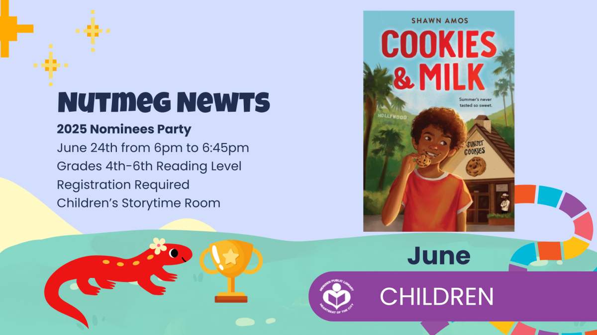 Cookies and Milk book to left of verbiage 