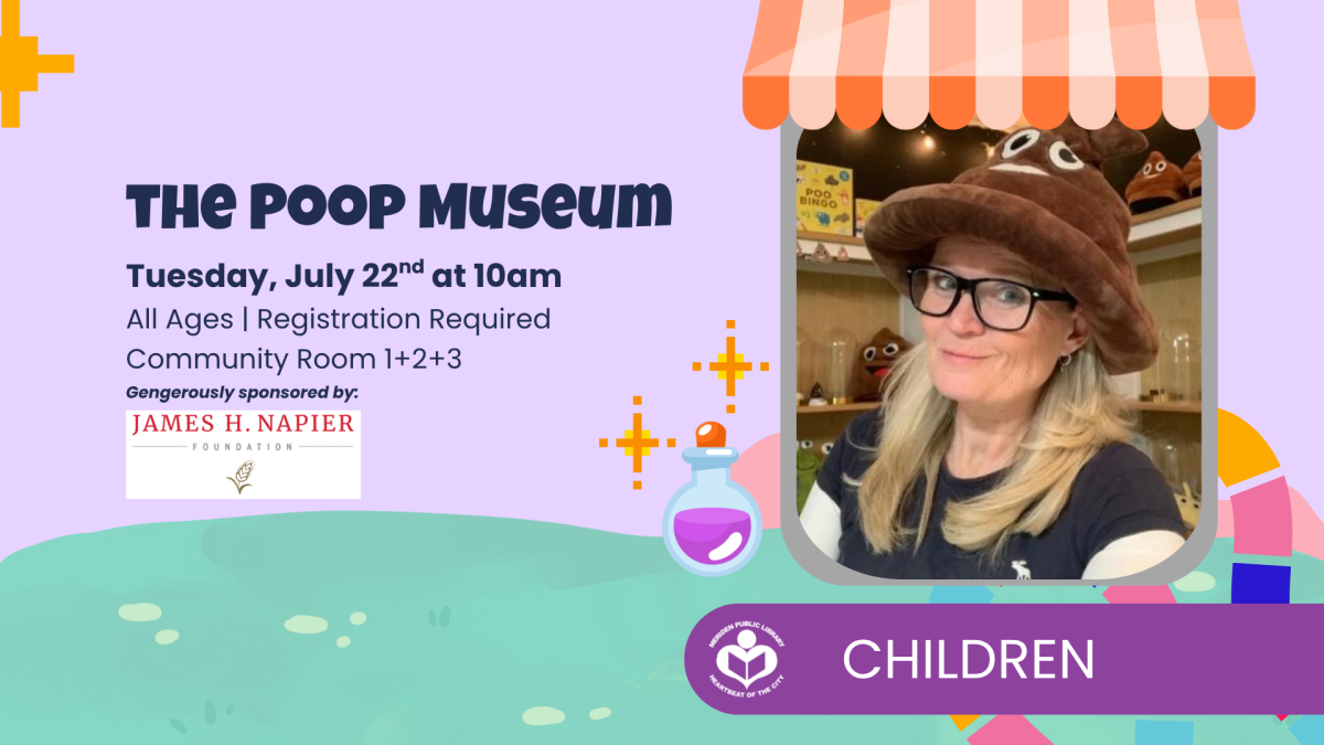 Susie Maguire with poop hat to right of verbiage 