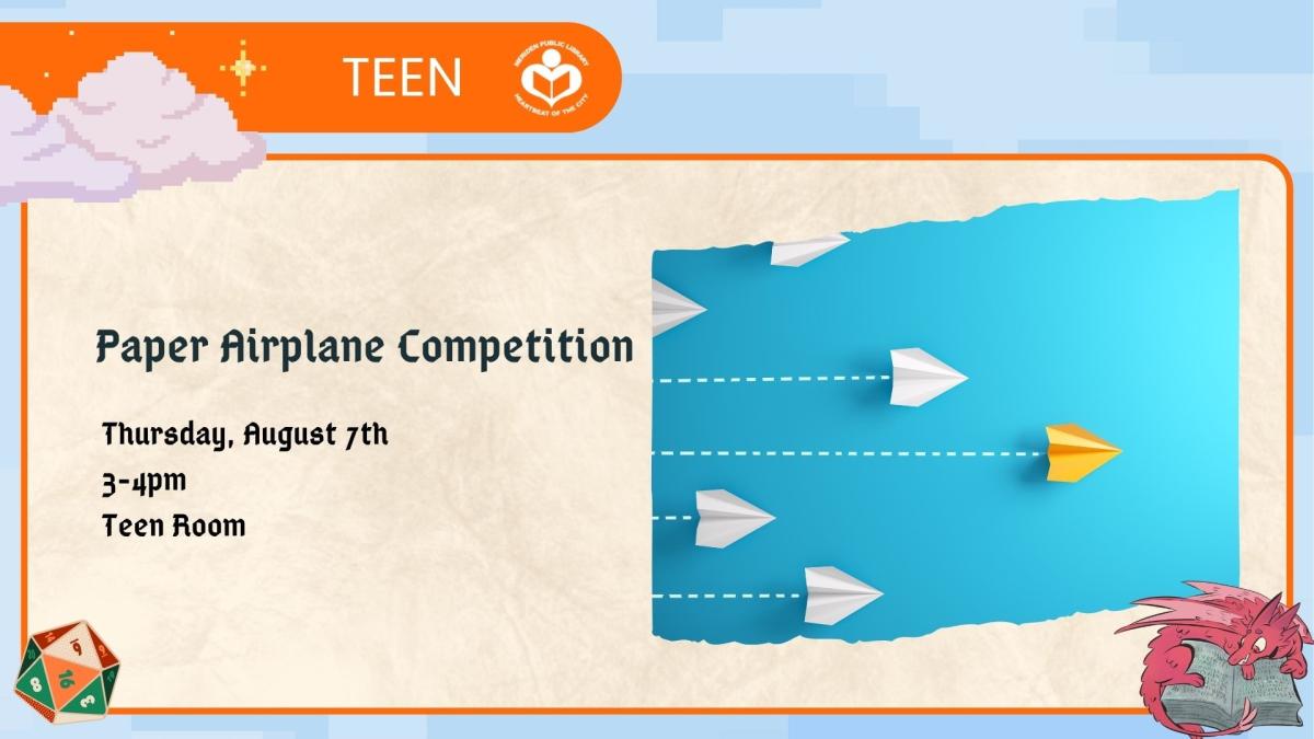 Paper airplanes to right of verbiage 