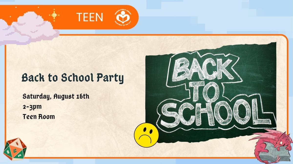 Back to school on chalkboard to right of verbiage 