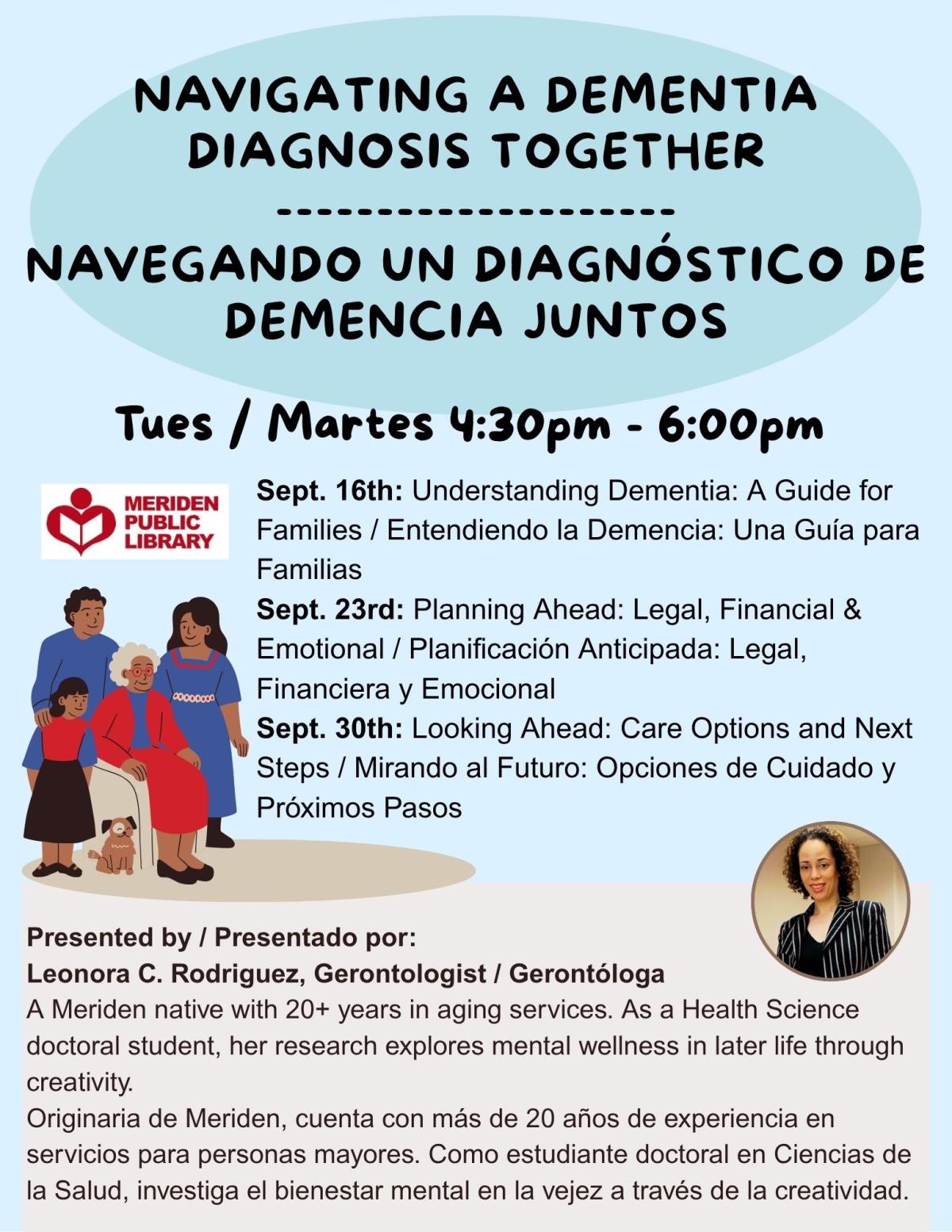 Bilingual dementia series flyer