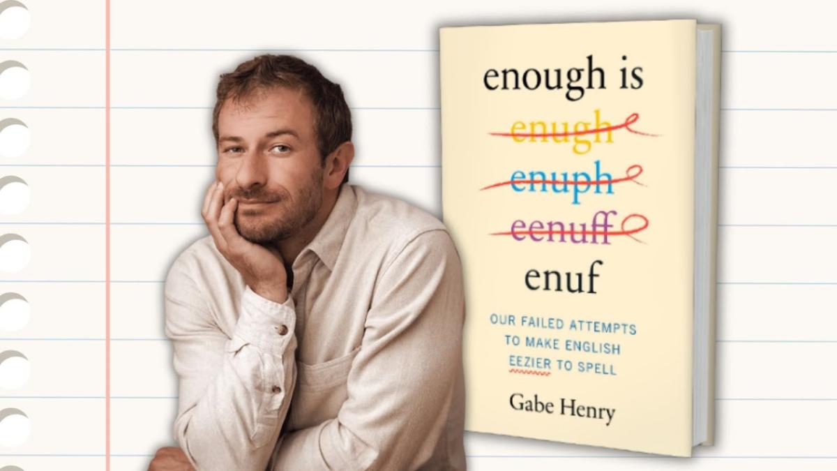 Gabe Henry to left of his book