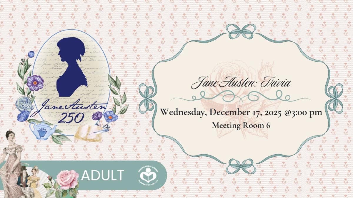 Jane Austen 250 logo to left of verbiage 