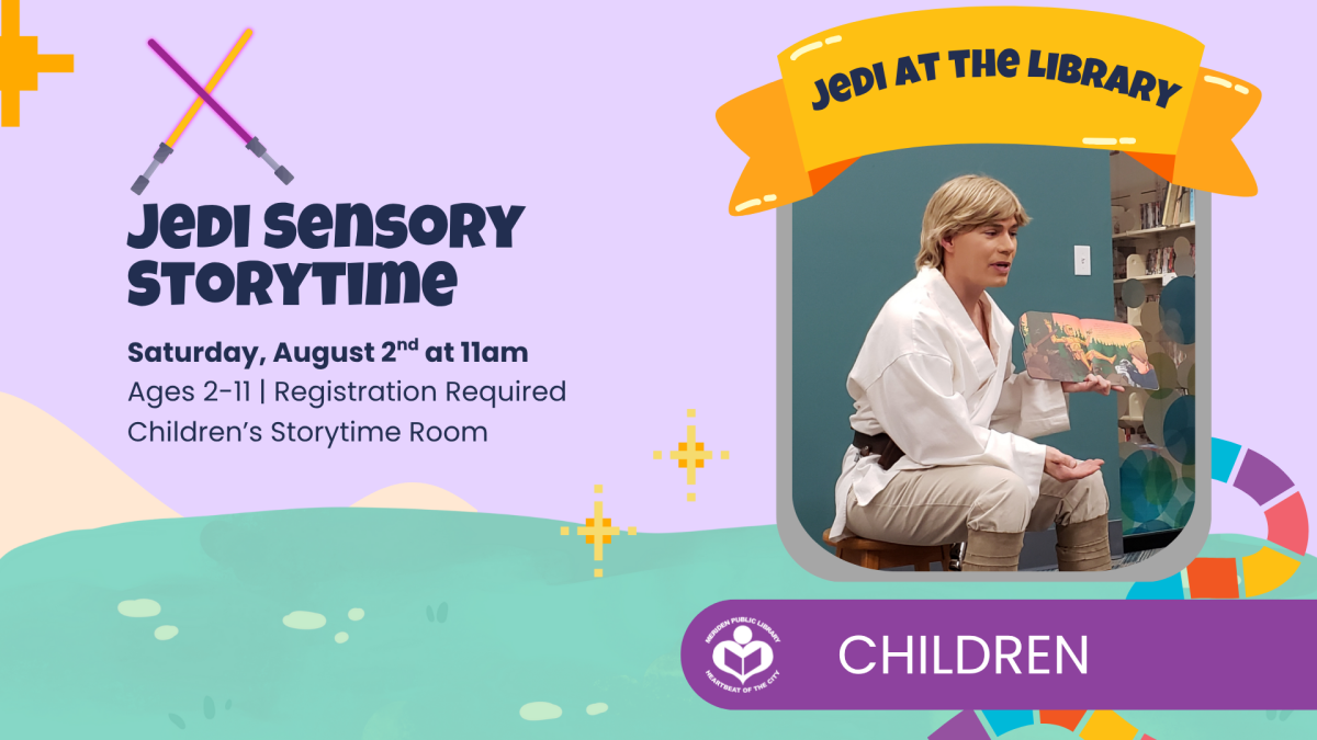 Luke Skywalker lookalike reading storybook to right of verbiage 