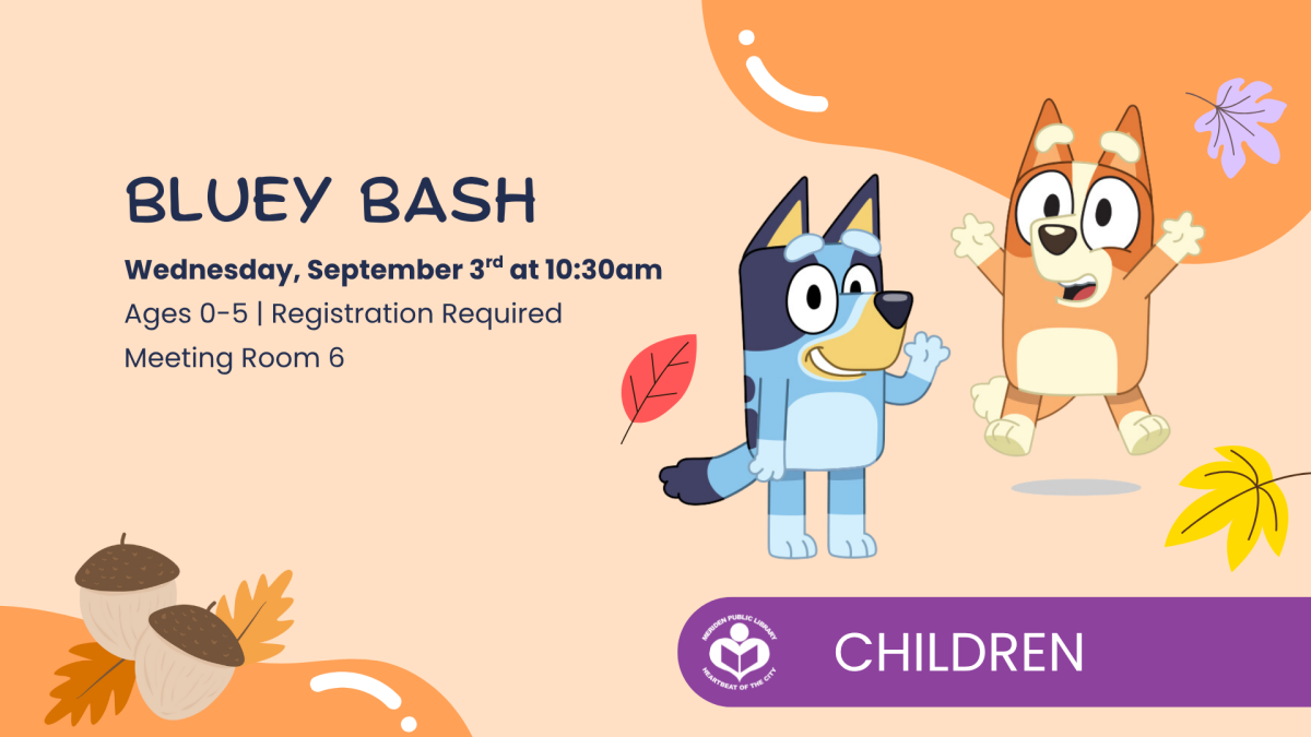 Bluey characters to right of verbiage 