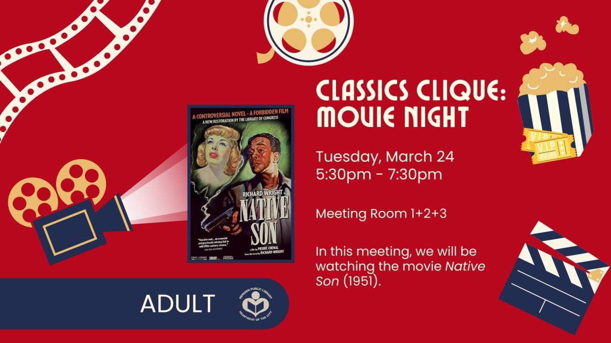 Native Son film poster to left of verbiage 