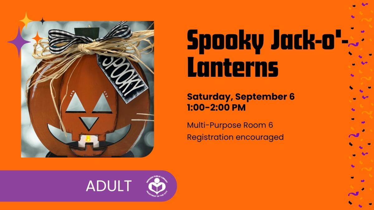 Jack o lantern craft to left of verbiage 