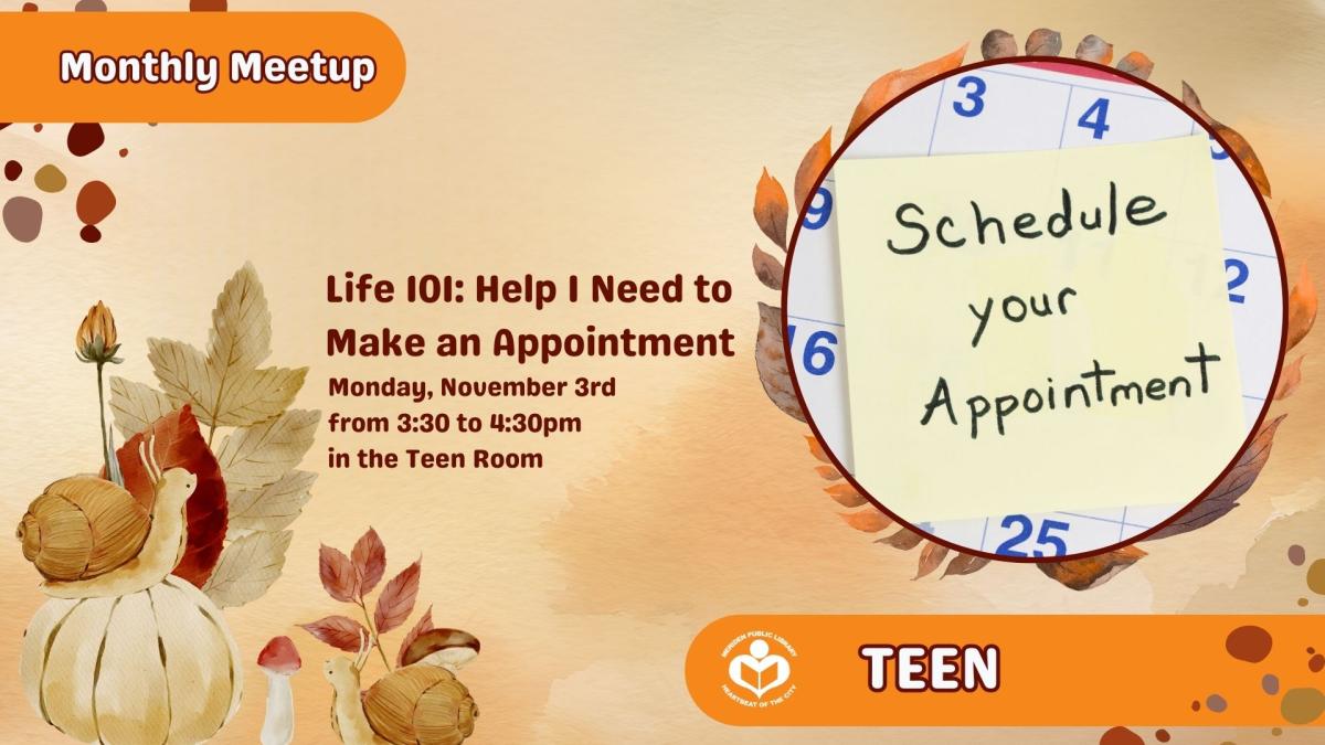 post-it note with schedule an appointment written on it to right of verbiage