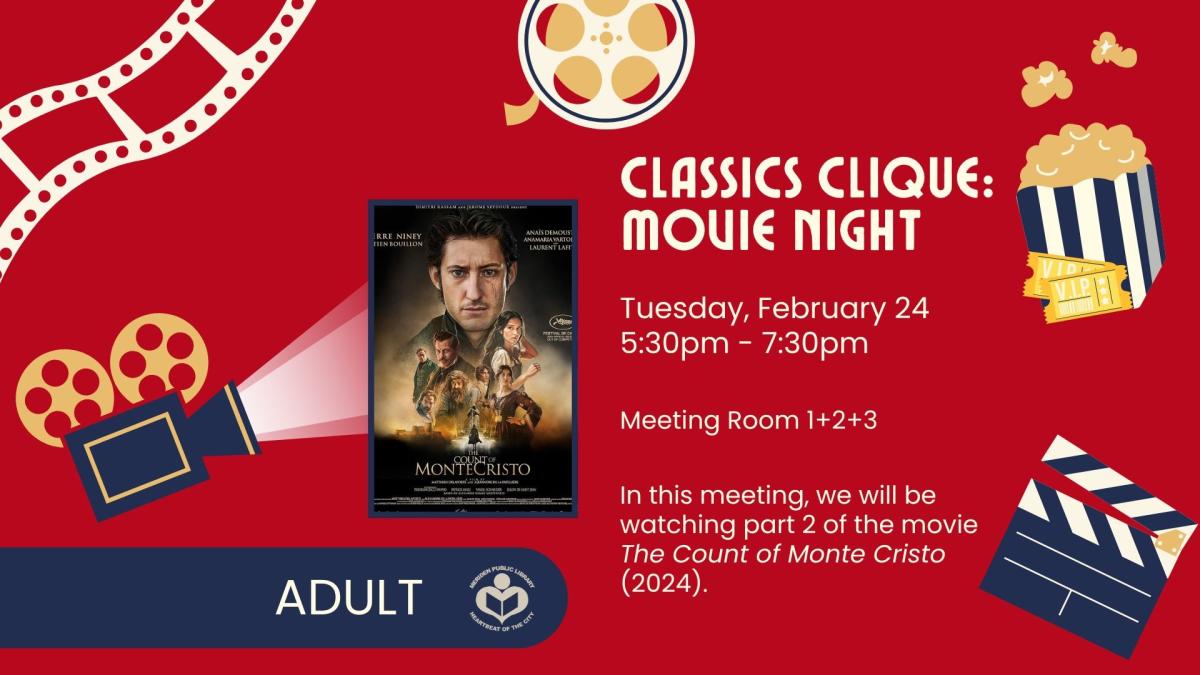 Count of Monte Cristo film to left of verbiage 