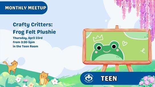 cute frog face to right of verbiage