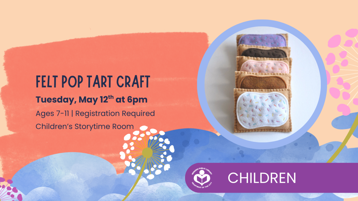 felt square pastrys with colorful frosting to right of verbiage