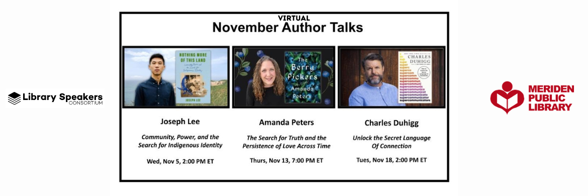 November 25 Author Talk Slider